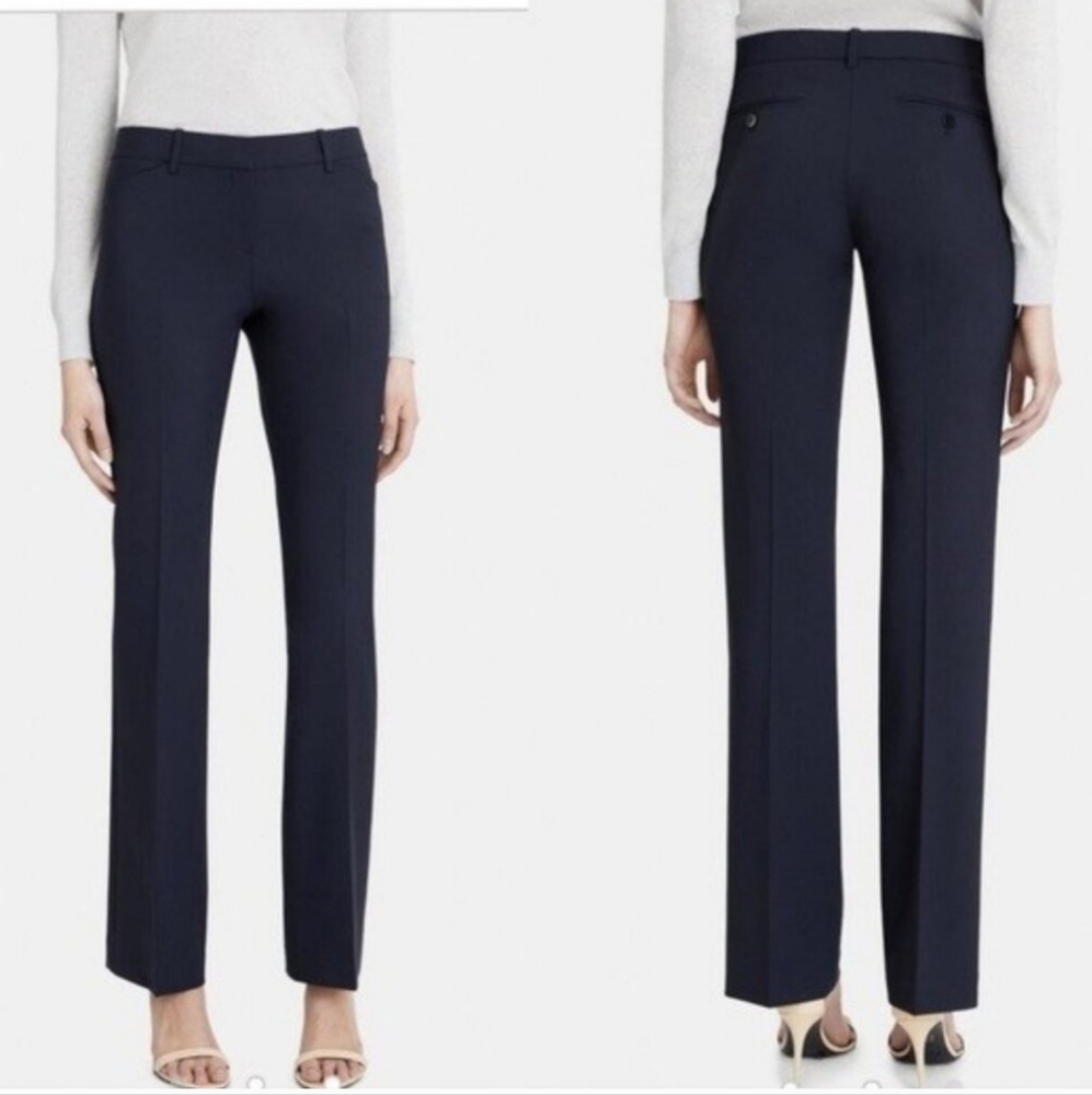 Theory Navy Straight Leg Pants